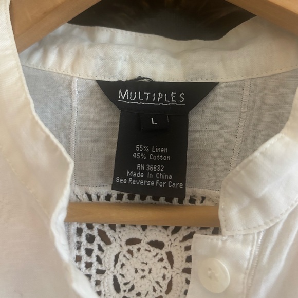 Linen and Cotton Vintage 1990’s Button Down - Picture 3 of 3